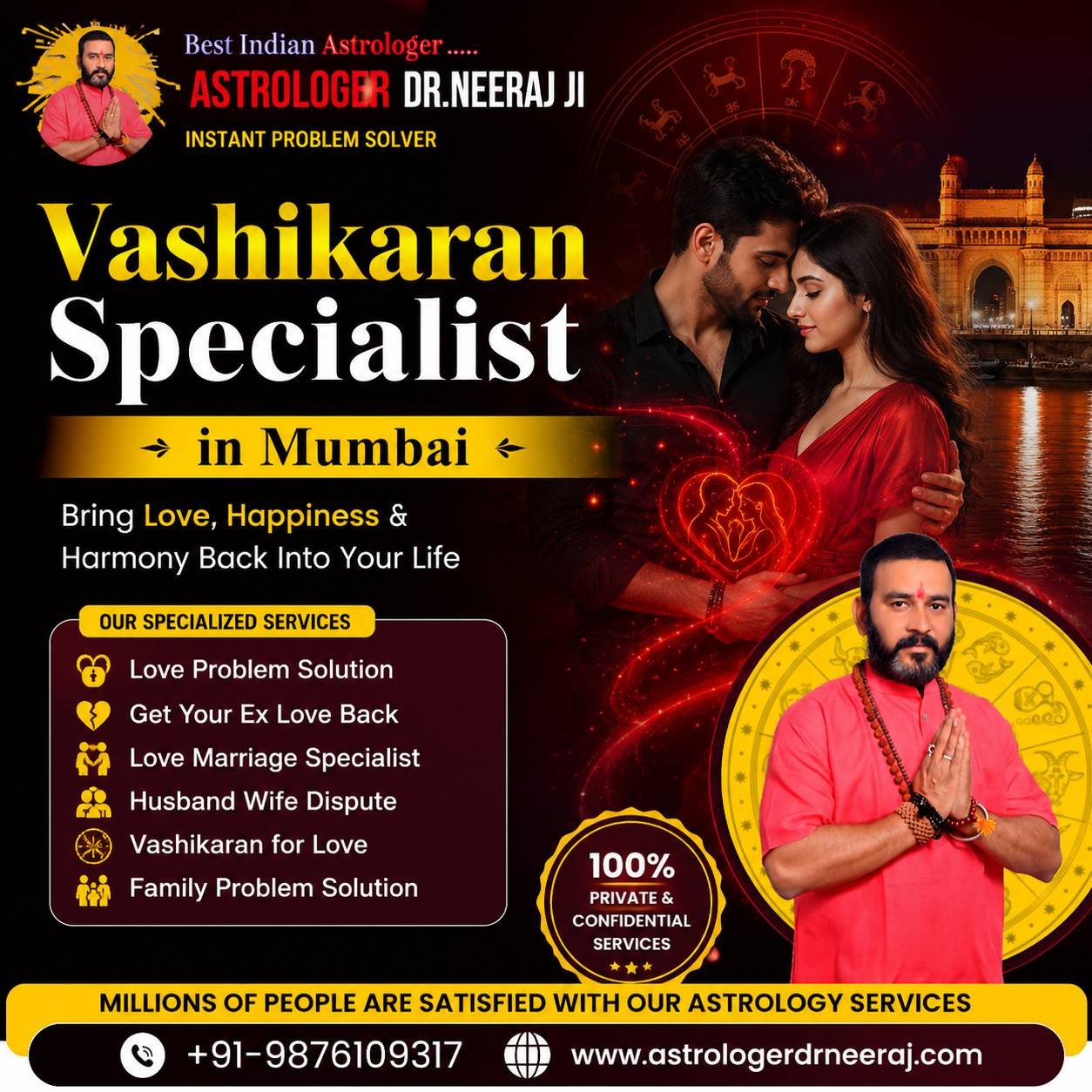 Consult Vashikaran specialist in Mumbai  for Love Problem solution
